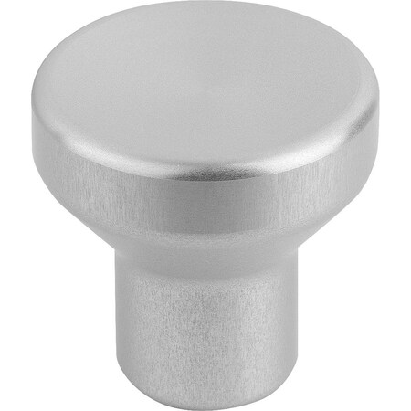Kipp Mushroom Knob Size:4 D=M10, D1=40, Aluminum Natural Anodized K0250.1410